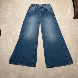 We The Free Wide Leg Jeans in Deep Blue